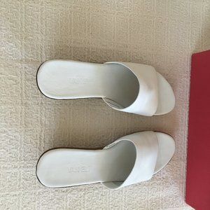 Vaneli - White Calf Wedge Sandal